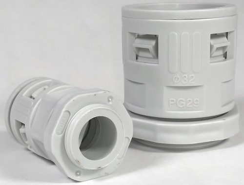 Муфта труба-коробка для гофрированных труб Промрукав ВМ-ГТ Д=25 IP40 серый фото Муфта труба-коробка для гофрированных труб Промрукав ВМ-ГТ Д=25 IP40 серый картинка